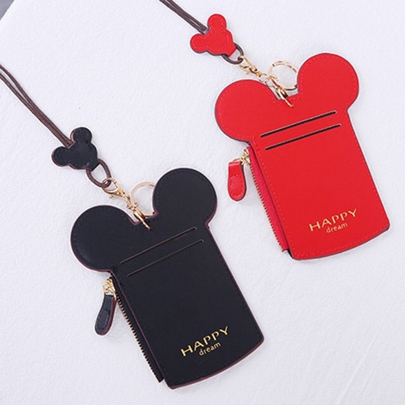 Mickey Mouse Lanyard Credit Card Holder Keychain - Picture 5 of 13